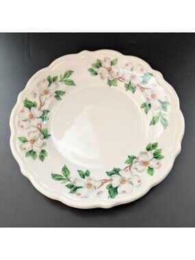 Syracuse China Dogwood Bread Plate Floral Scalloped Edge USA Vintage